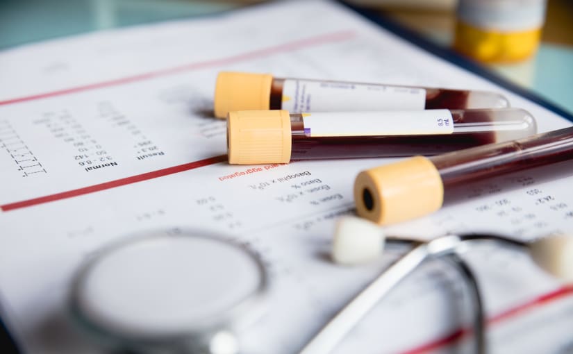 Blood in sample tubes